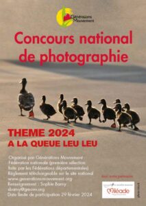 Lire la suite à propos de l’article Thème 2024 du concours national de photographie : “A la queue leu leu”